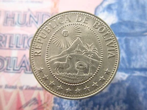 Bolivia 50 Centavos 1965 Unc World Money Coin bh7k - Picture 1 of 2