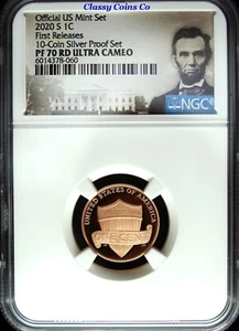 2020 S NGC PF 70 UCAM Proof Lincoln Cent ☆☆ First Release ☆☆ Silver Proof Set - Picture 1 of 2