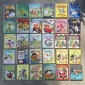Lot of 30 Little Golden Books Vintage Modern Hardcover Disney Christmas Sesame - Foto 1 di 22