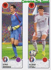 090 ETRIT BERISHA / ELSEID HYSAJ SHQIPERIA CYPRUS STICKER EURO 2016 PANINI - Bild 1 von 1