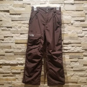 North Face Girls Large Brown Ski Snow Winter Pants - Picture 1 of 6