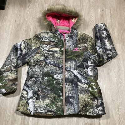 Mossy Oak Jacket 2XL Girls Camo Camouflage Hunting Hunt Outdoors Mountain Coat - Image 1 of 4