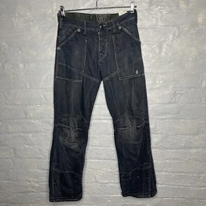Pantalones de mezclilla para hombre G-Star Raw Fire Elwood azul marino rectos algodón botón mosca W30 L34 - Imagen 1 de 13