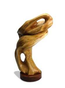 Unique Wooden sculpture, hand carved - Emerging form No. 4. 64cm high. Sycamore. - Picture 1 of 4