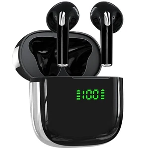Ear buds 72Hrs Playback Wireless Earbuds Bluetooth Headphones with LED Black - Photo 1 sur 6