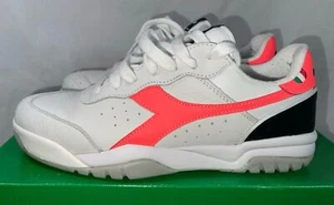 Diadora Maverick HOC Herren Sneaker Weiß Dunkelrot Größe 8 Freizeitschuh - Bild 1 von 10