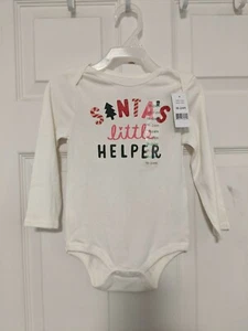 Santa's Little Helper manga larga 18-24 meses Body Camisa Navidad Niñas ~NUEVO CON ETIQUETAS - Imagen 1 de 5