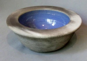 Jessica Dubin - Pit Fired Bowl with Light Blue Interior Glaze - Picture 1 of 6