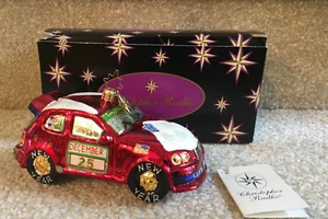 2002 Christopher Radko Holiday Rally Car Tree Ornament 5" FREE SHIP - Picture 1 of 11