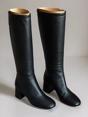 ¡¡NUEVO!!️GIANVITO ROSSI⚡️Talla 35.5/5.5US "Vitello Glove" Botas hasta la rodilla de cuero Nuevas en caja Foto 1 de 4