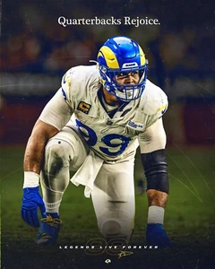 Aaron Donald Retirement Collage Los Angeles Rams 8x10 NFL Football Photo - Picture 1 of 1