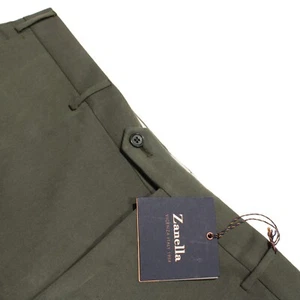 Zanella NWT Dress Pants Size 40 US Parker In Solid Green 100% Lyocell - Picture 1 of 11