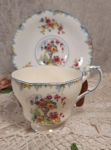 Vintage Double Warrant Paragon Teacup & Saucer "HM the Queen & HM Queen Mary " - Picture 1 of 8