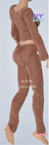 1:18 braune enge elastische lange Hose Hose Kleidung für 3,75 Zoll Figur - Bild 1 von 3