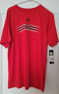 NWT Bucs Buccaneers Youth Child NFL T-Shirt XL 18/20 Perf Fabric Tee NEW $22 - Picture 1 of 4