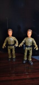 2 Vintage 1977 Soldier MP Army Men Tiny Tuffs Biewan Barter Action Figures 