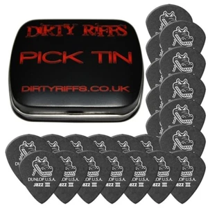 24 x Dunlop Gator Grip Jazz 1,40 mm púas de guitarra/plejas en una práctica lata de selección - Imagen 1 de 1