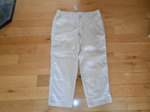 NWT Chico's Crop Cargo Pants Women's Tan Cargo Pocket Sz 3 - Picture 1 of 1