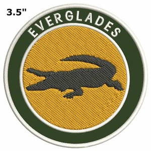 Alligator Patch Iron-On Embroidered Applique Nature Badge Souvenir, Everglades - Picture 1 of 12