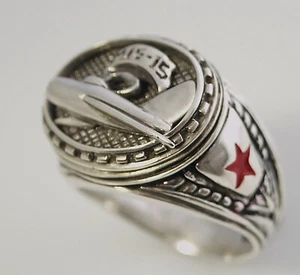 MIG-15 Sterling Silver signet ring - Picture 1 of 3