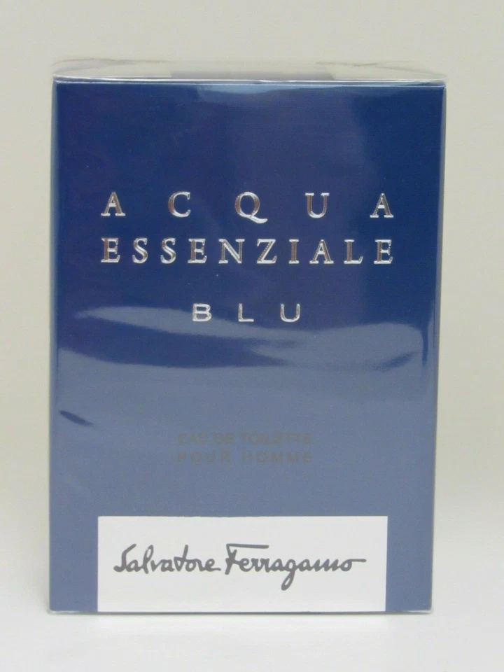 Salvatore Ferragamo ACQUA ESSENZIALE BLU PERFUME para hombres 3,4 OZ 100 ML EDT SELLADO Foto 1 de 4