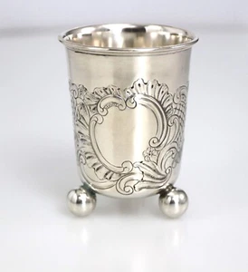 antiker Kugelfußbecher 830 Silber Meister GJM 918/3 - Picture 1 of 10