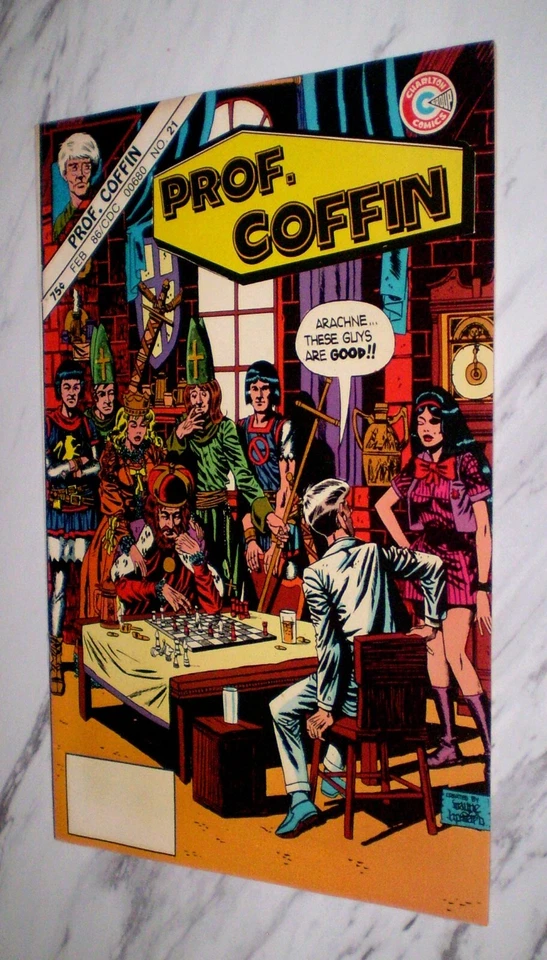 Prof. Coffin #21 NM+ 9.6 White pages 1986 Charlton #kellyssuperheroes - Image 1 of 1