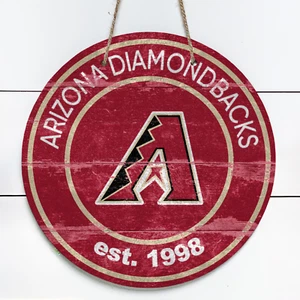 Arizona Diamondbacks Inspired 10" Metal Indoor/Outdoor Round Sign (Vintage Look) - Picture 1 of 1