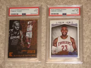 LeBron James 2016 2017 Panini Essentials Studio Cavaliers Lakers PSA 8 9 LOT - Picture 1 of 2