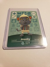 Monty # 277 Animal Crossing Amiibo Card Horizon Series 3 MINT NEVER SCANNED!