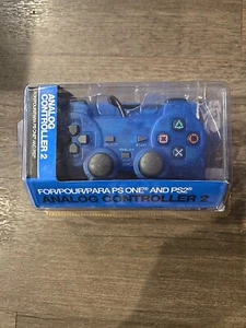 NEW ~ PS1 / PS2 TTX Tech Analog Wired Controller ( Blue ) - Picture 1 of 3