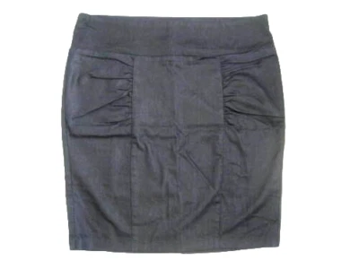 Black Pencil Above Knee Skirt Size XL Stretch Cotton Blend Pull On - Image 1 of 3