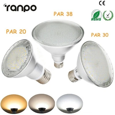 Dimmable PAR20 PAR30 PAR38 E27 LED Light Bulb 15W 25W 30W Bright Lamp 220V RC170 - Image 1 of 4