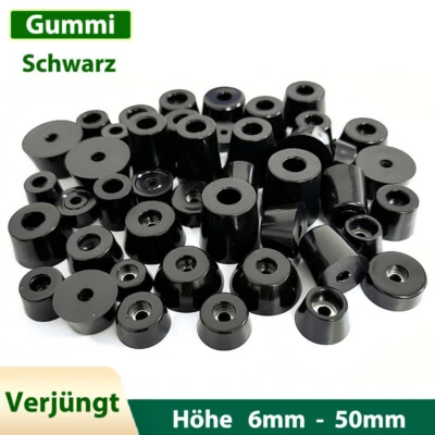 Möbelfüße Gummifüße,Gummifüsse Gummi Boxen Füsse Dämpfung Füße 6mm-50mm Höhe - Bild 1 von 4