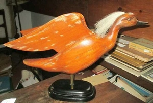 SARREID LTD Handcrafted in Spain 17" Wood FLYING DUCK Bird Sculpture RARE - Picture 1 of 5