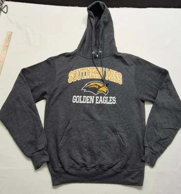 Southern Miss Golden Eagle Gris Oscuro Día del Juego Sudadera con Capucha Cordón Bolsillo Frontal Pequeña Foto 1 de 4
