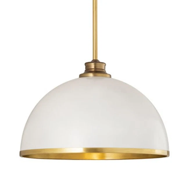 Colgante Z-Lite 1004P14 Landry 14"W - Blanco Mate/Latón Frotado Foto 1 de 4