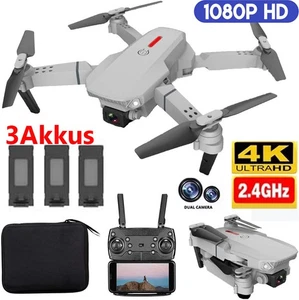 Faltbar WIFI FPV Drohne Mit 4K Kamera Mini Selfie Quadrocopter RC Drone 3 Akkus - Bild 1 von 21