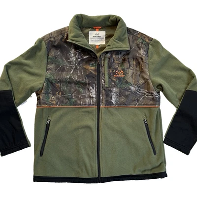 Realtree Camo Jacket Mens L Full Zip Up Fleece Long Sleeve Xtra Hunting Camping - Image 1 of 4