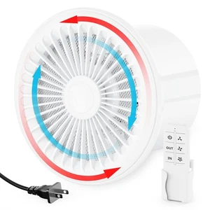 6 Zoll Reversibler Badezimmer Abluftventilator mit Fernbedienung, 3 Geschwindigkeiten, 2-in-1 I... - Bild 1 von 8
