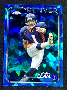 2024 Topps Chrome Sapphire Football- Jason Elam #65 - Picture 1 of 2
