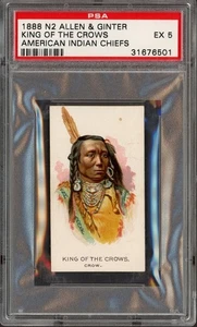 1888 N2 Allen & Ginter American Indian Chiefs KING OF THE CROWS (PSA 5 EX) - Bild 1 von 2