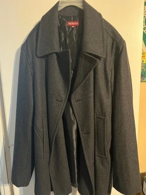 Men's Merona Pea Coat XXL Gray - Image 1 of 4