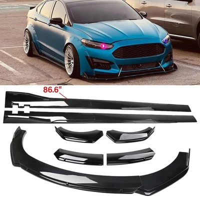 For Ford Fusion SE Front Bumper Lip Spoiler Splitter Body Kit+ Side Skirt - Image 1 of 4