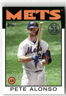 2021 Topps 35th Anniversary #86B-65 Pete Alonso New York Mets Baseball Card - Image 1 of 4