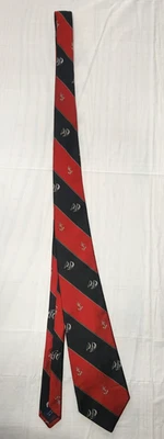 Corbata náutica Lands End 100 % seda veleros y anclajes rayas rojas y azules marinas Foto 1 de 3