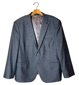 Caravelli Collezione Blazer Men 44 Gray Single Breasted Two Button Close Oxford - Picture 1 of 11