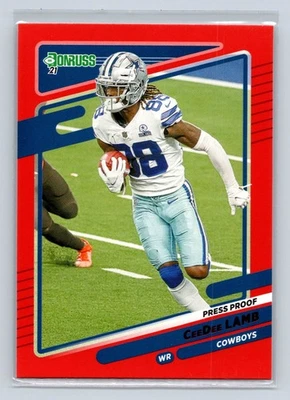 2021 Donuss CeeDee Lamb Red Press Proof 190 - Image 1 of 2