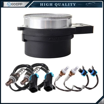 Sensor de oxígeno aguas arriba y aguas abajo 4 piezas + sensor de flujo de aire masivo MAF para 03 Isuzu Ascender Foto 1 de 4