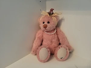 Oso de peluche articulado rosa de colección Ganz de Lorraine Cottage coleccionables 1999 - Imagen 1 de 13